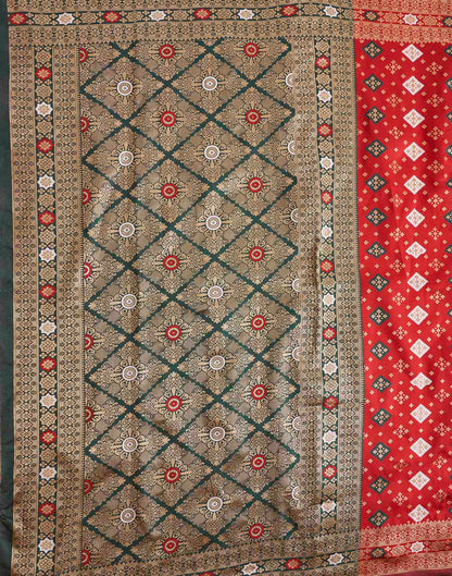 Red Silk Woven Banarasi Saree