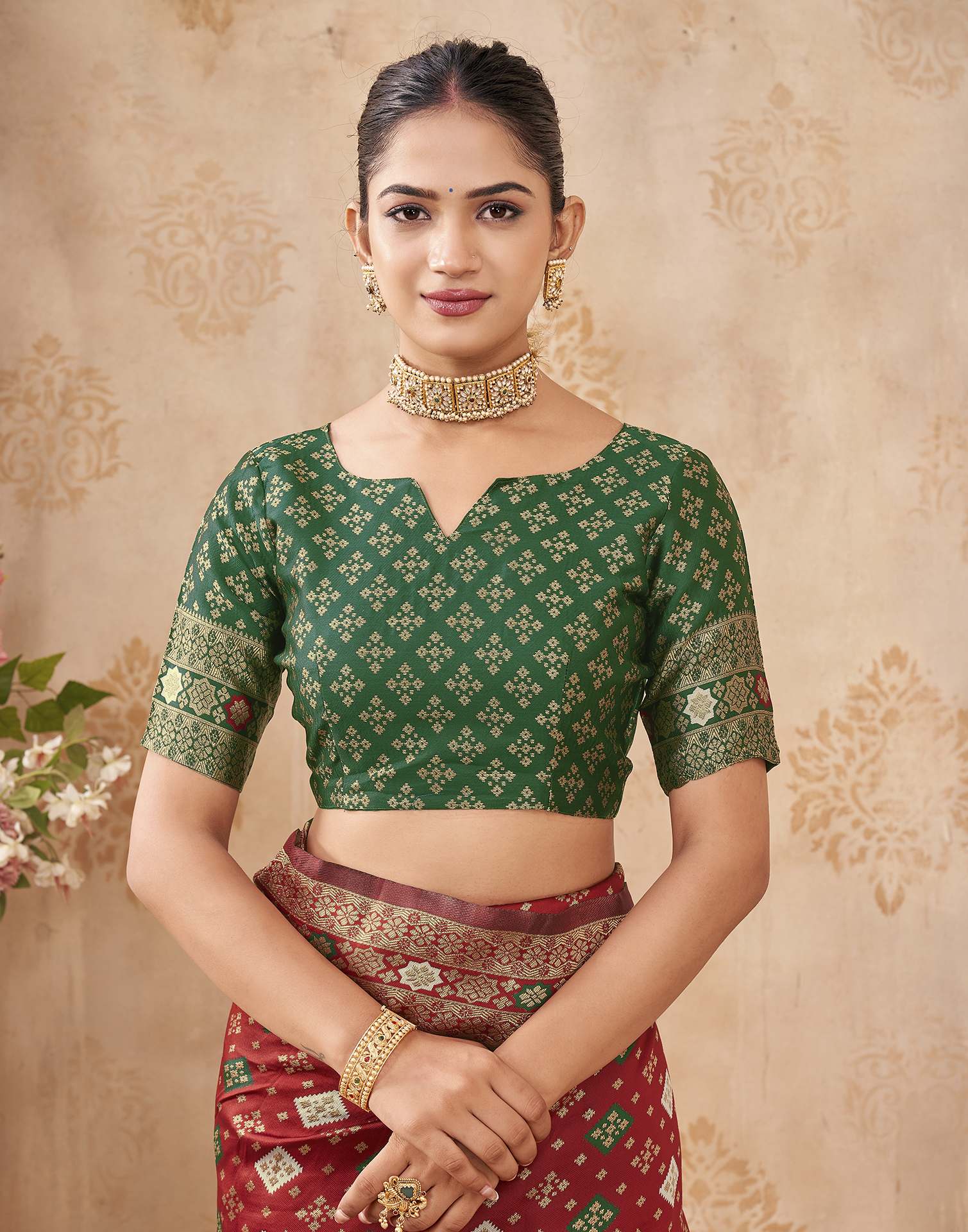 Red Silk Woven Banarasi Saree
