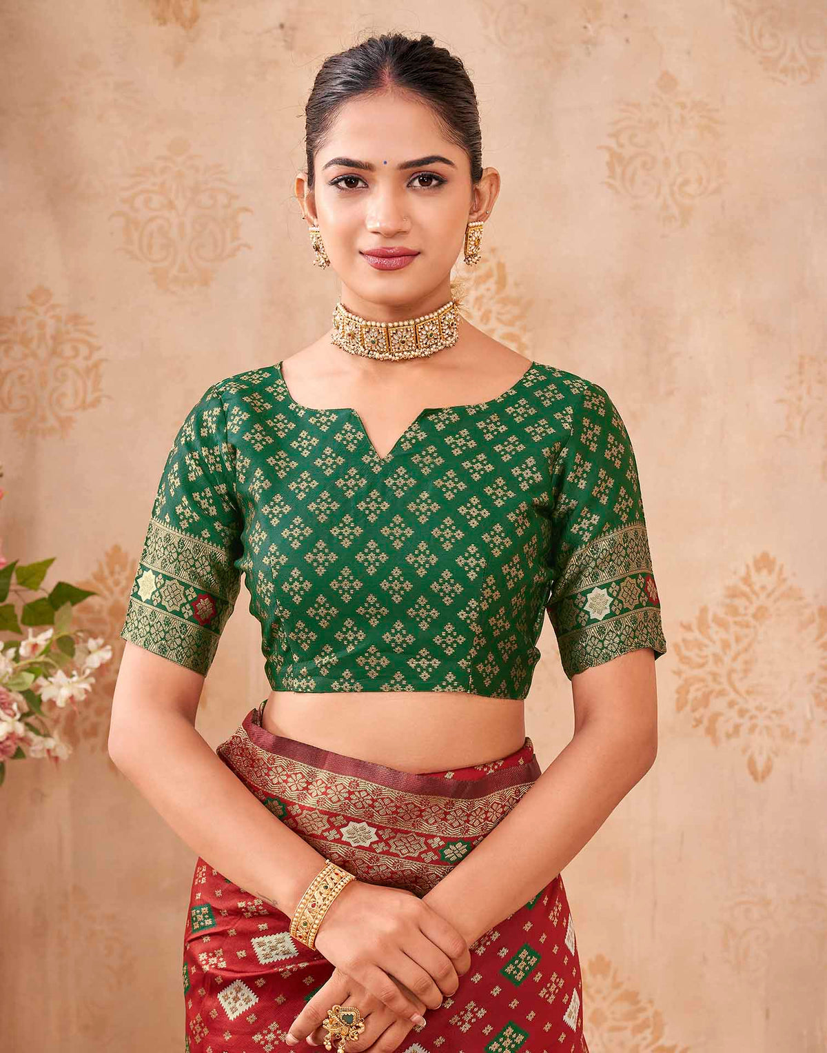 Red Silk Woven Banarasi Saree