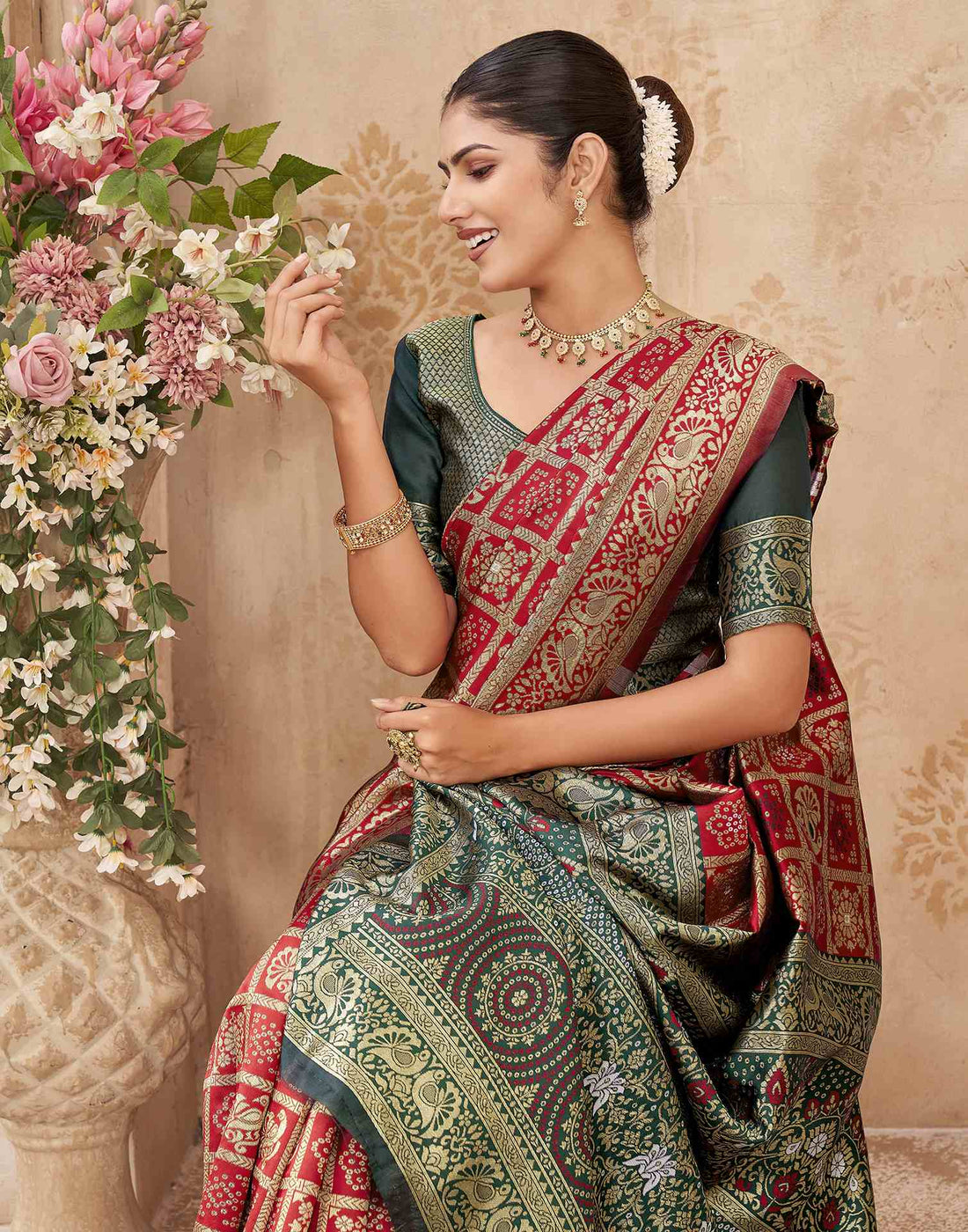 Red Silk Woven Patola Saree