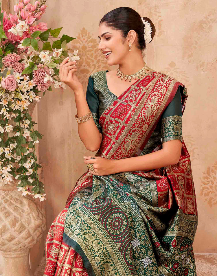 Red Silk Woven Patola Saree