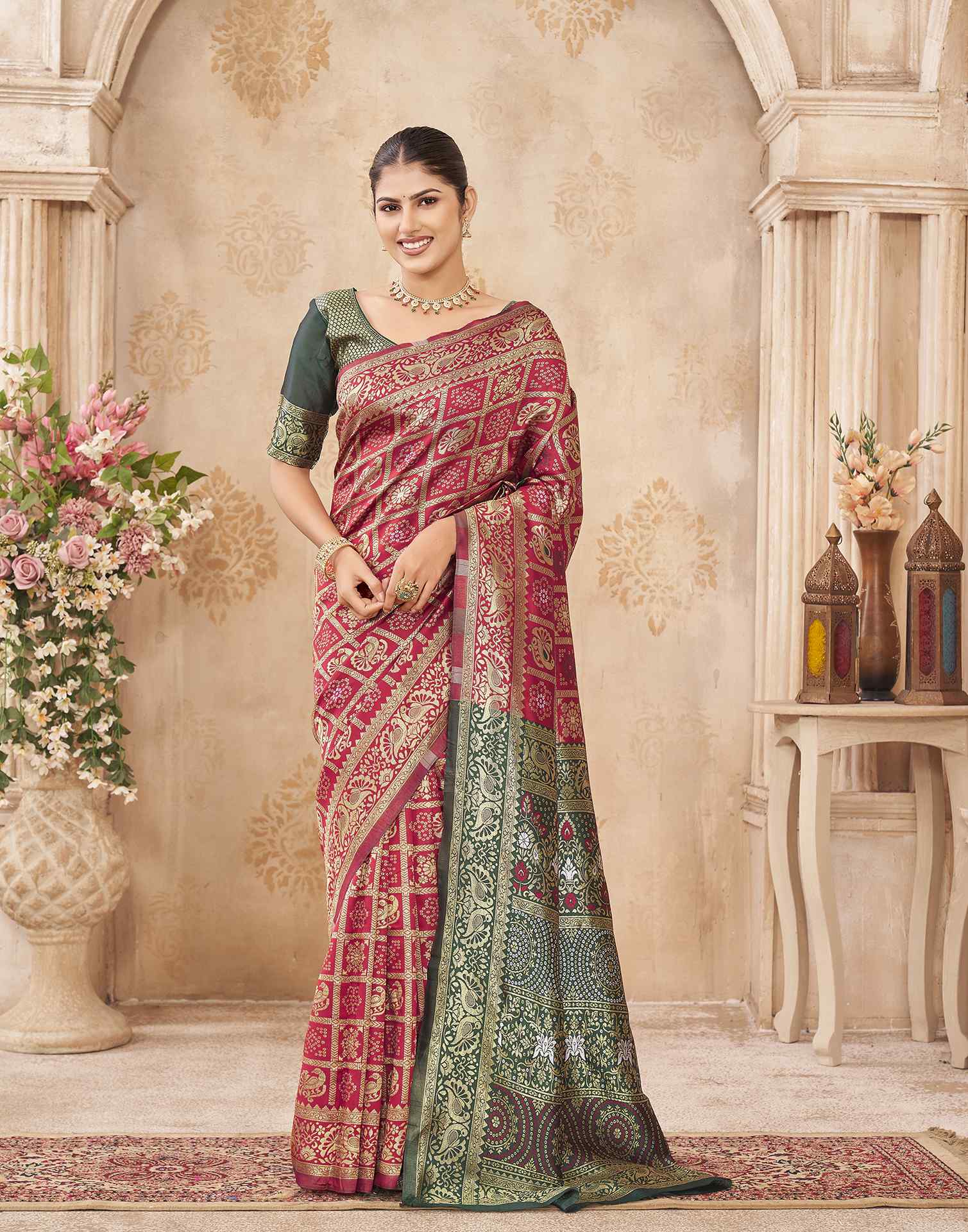 Red Silk Woven Patola Saree