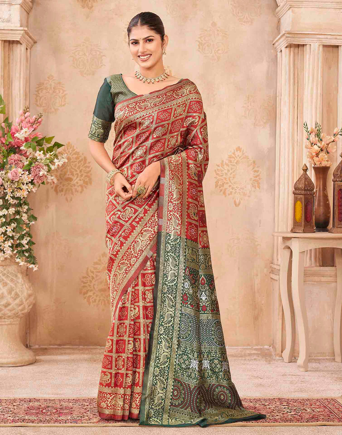 Red Silk Woven Patola Saree
