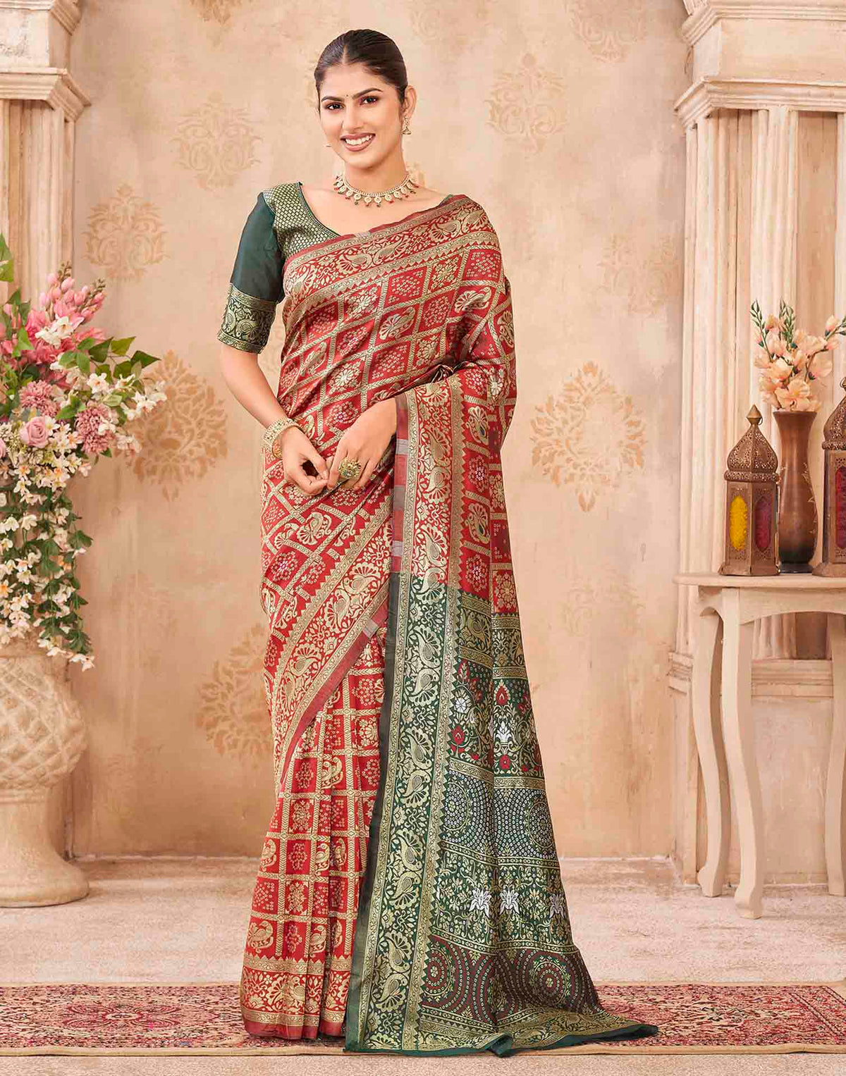 Red Silk Woven Patola Saree