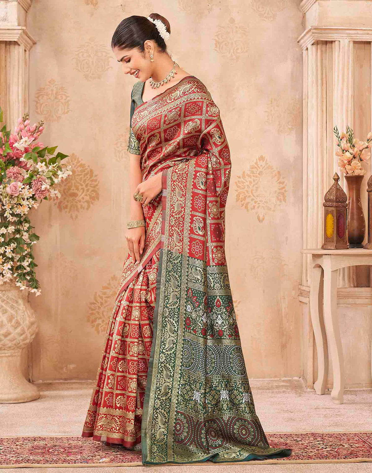 Red Silk Woven Patola Saree