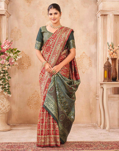 Red Silk Woven Patola Saree
