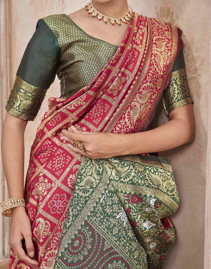 Red Silk Woven Patola Saree