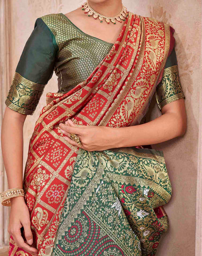 Red Silk Woven Patola Saree