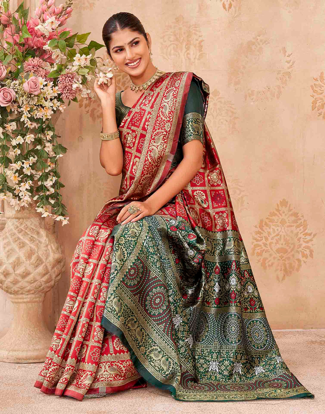 Red Silk Woven Patola Saree