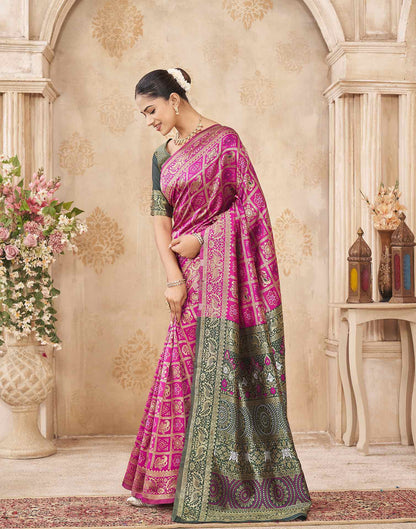 Pink Silk Woven Patola Saree