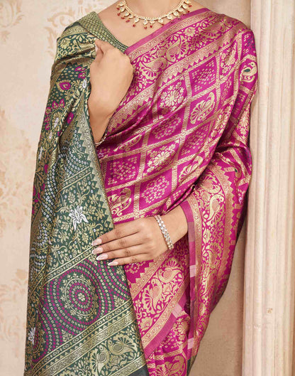 Pink Silk Woven Patola Saree