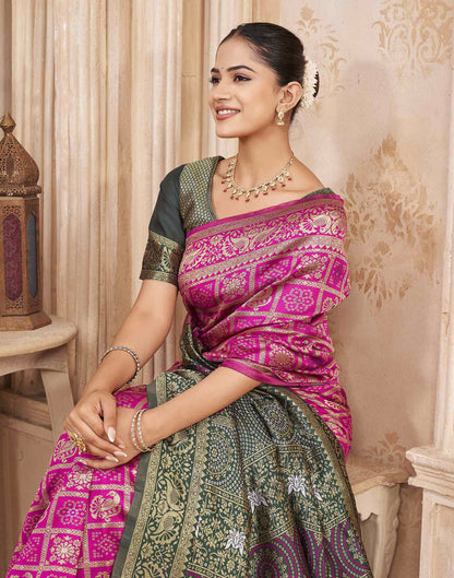 Pink Silk Woven Patola Saree