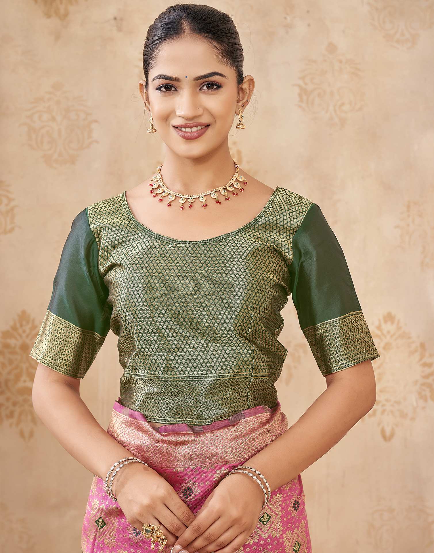 Pink Silk Woven Patola Saree
