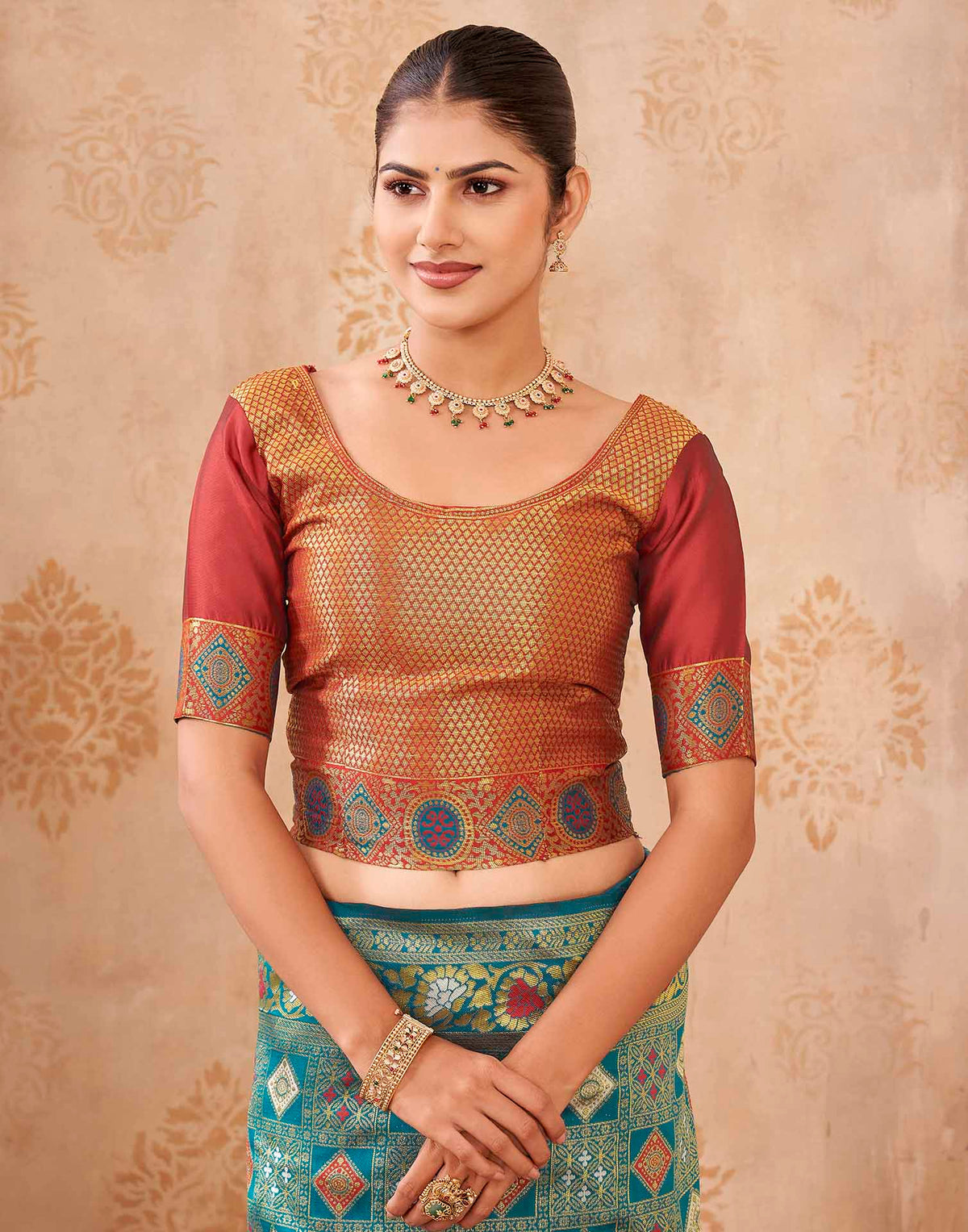 Turquoise Silk Woven Patola Saree