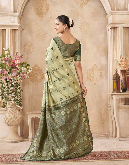 Mehandi Green Silk Woven Patola Saree