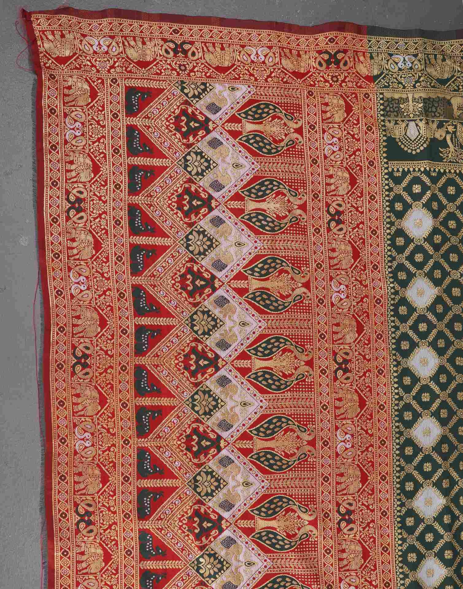 Green Silk Woven Banarasi Saree