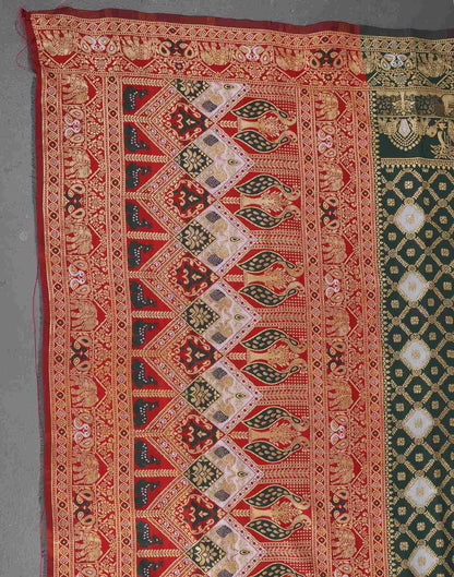 Green Silk Woven Banarasi Saree