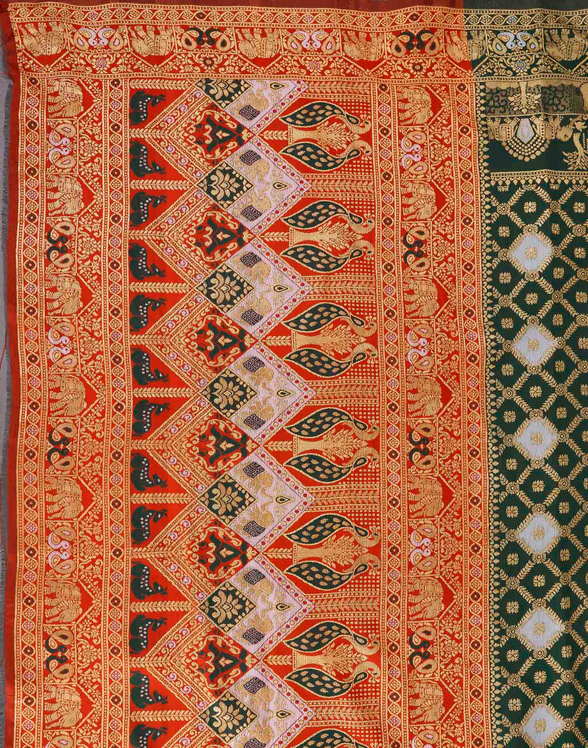 Green Silk Woven Banarasi Saree