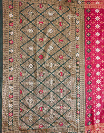 Rani Pink Silk Woven Banarasi Saree