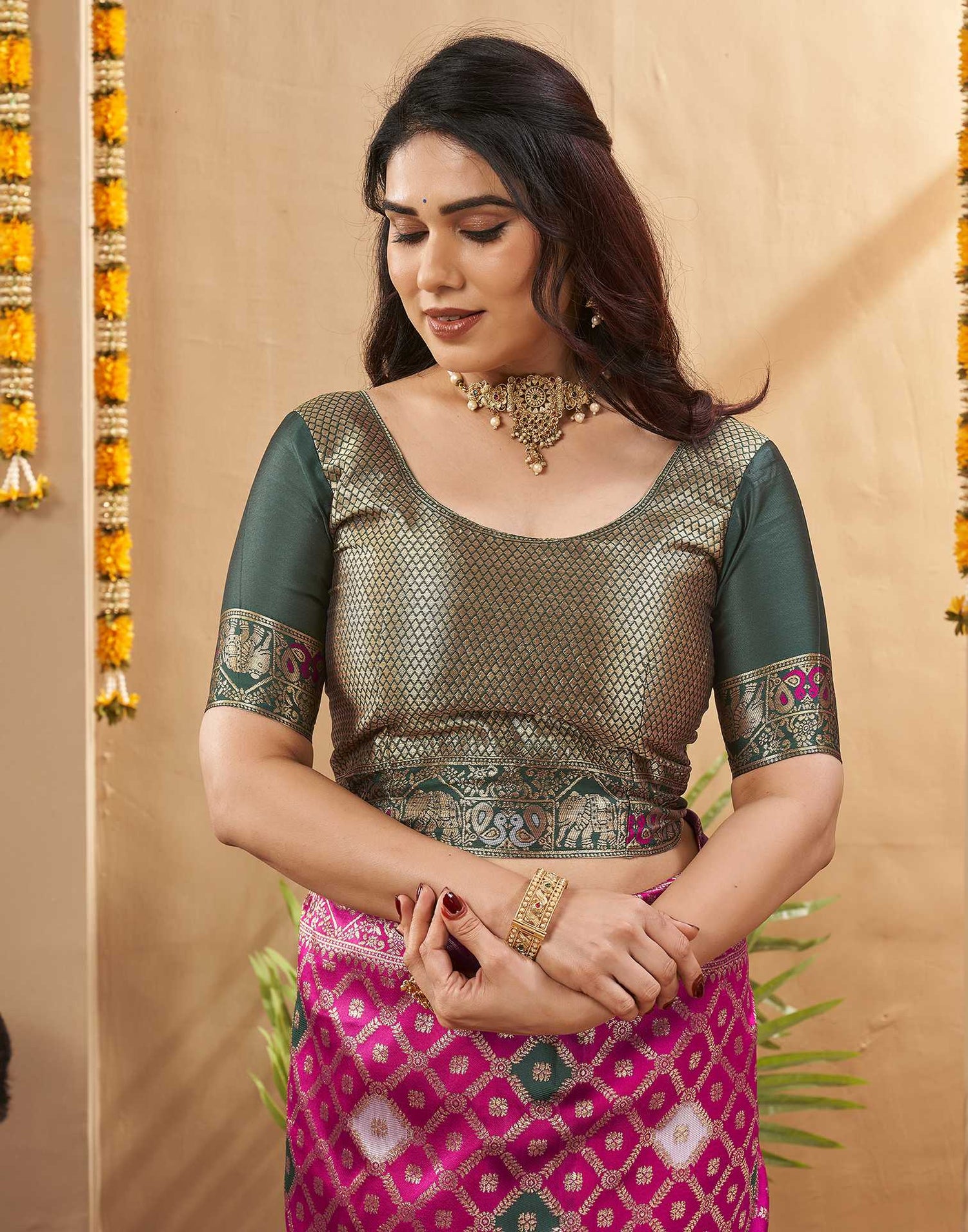 Royal Blue Silk Woven Banarasi Saree