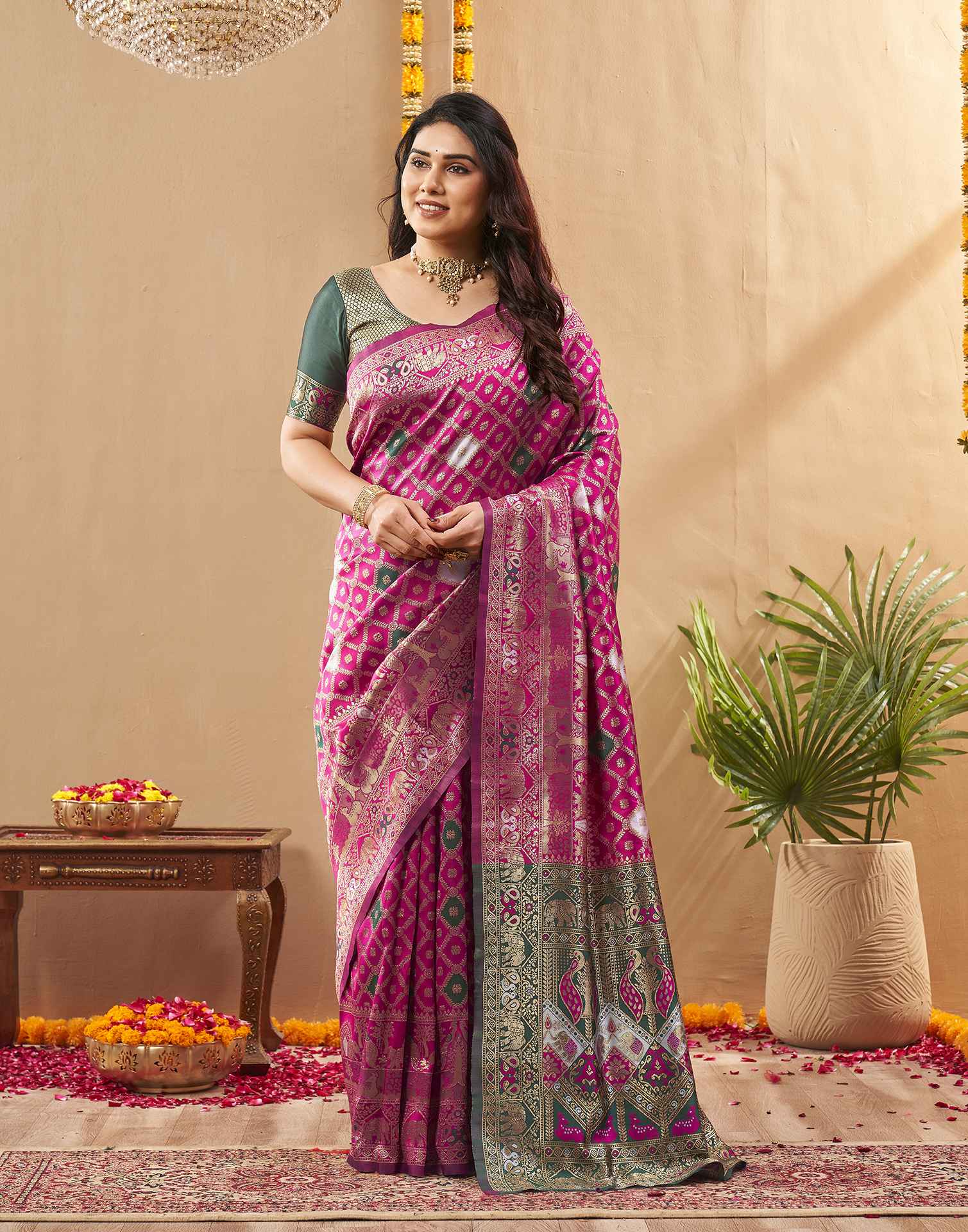Royal Blue Silk Woven Banarasi Saree