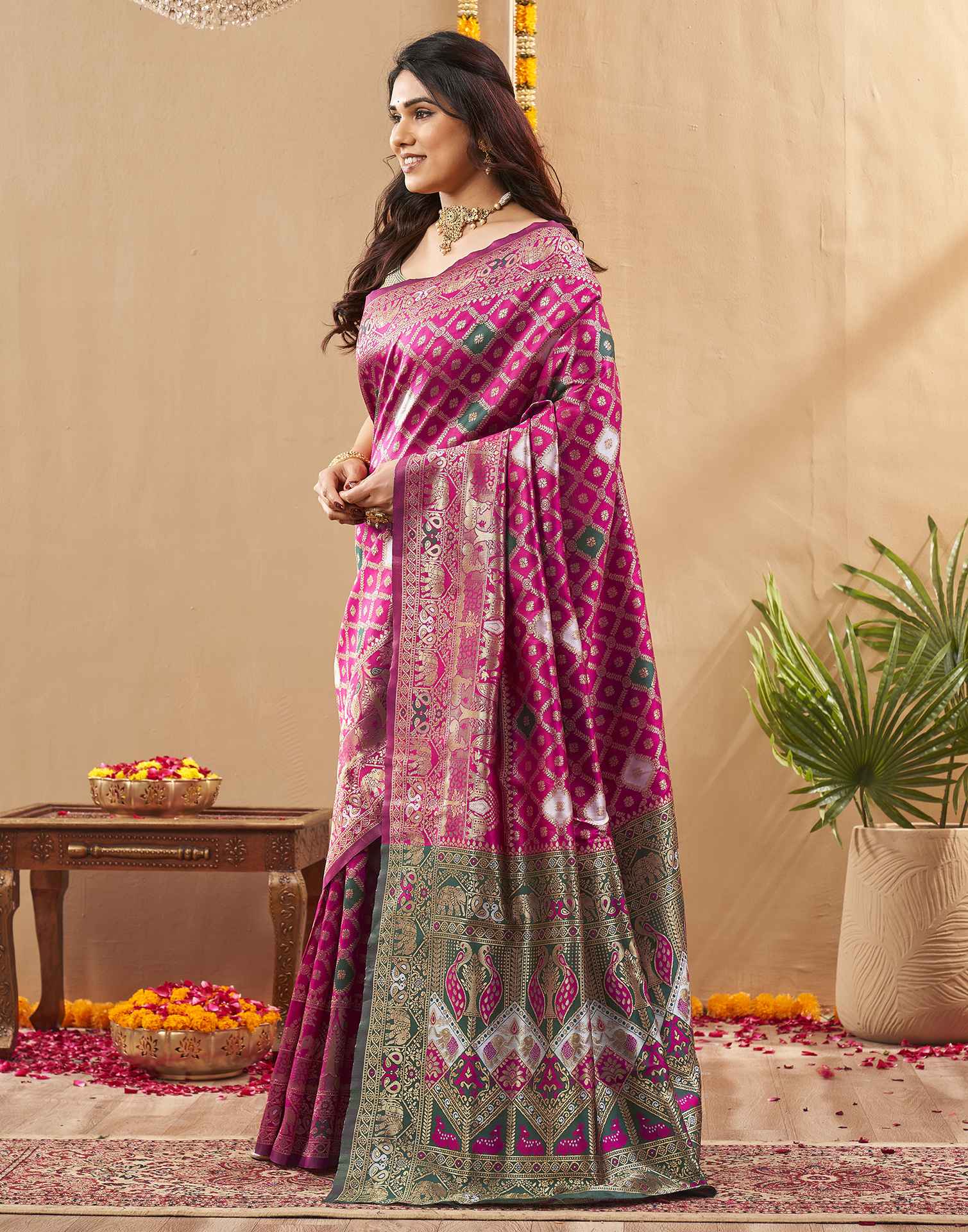 Royal Blue Silk Woven Banarasi Saree