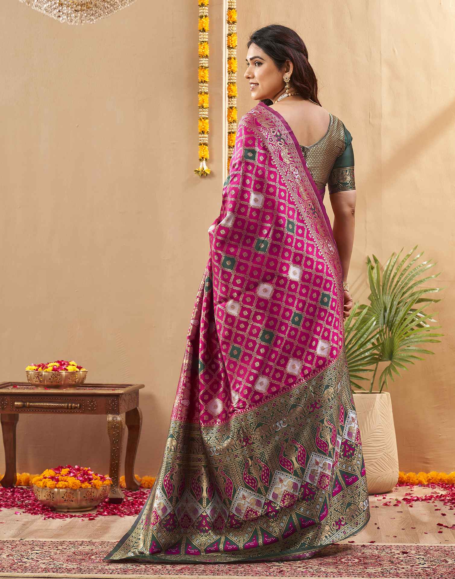 Royal Blue Silk Woven Banarasi Saree