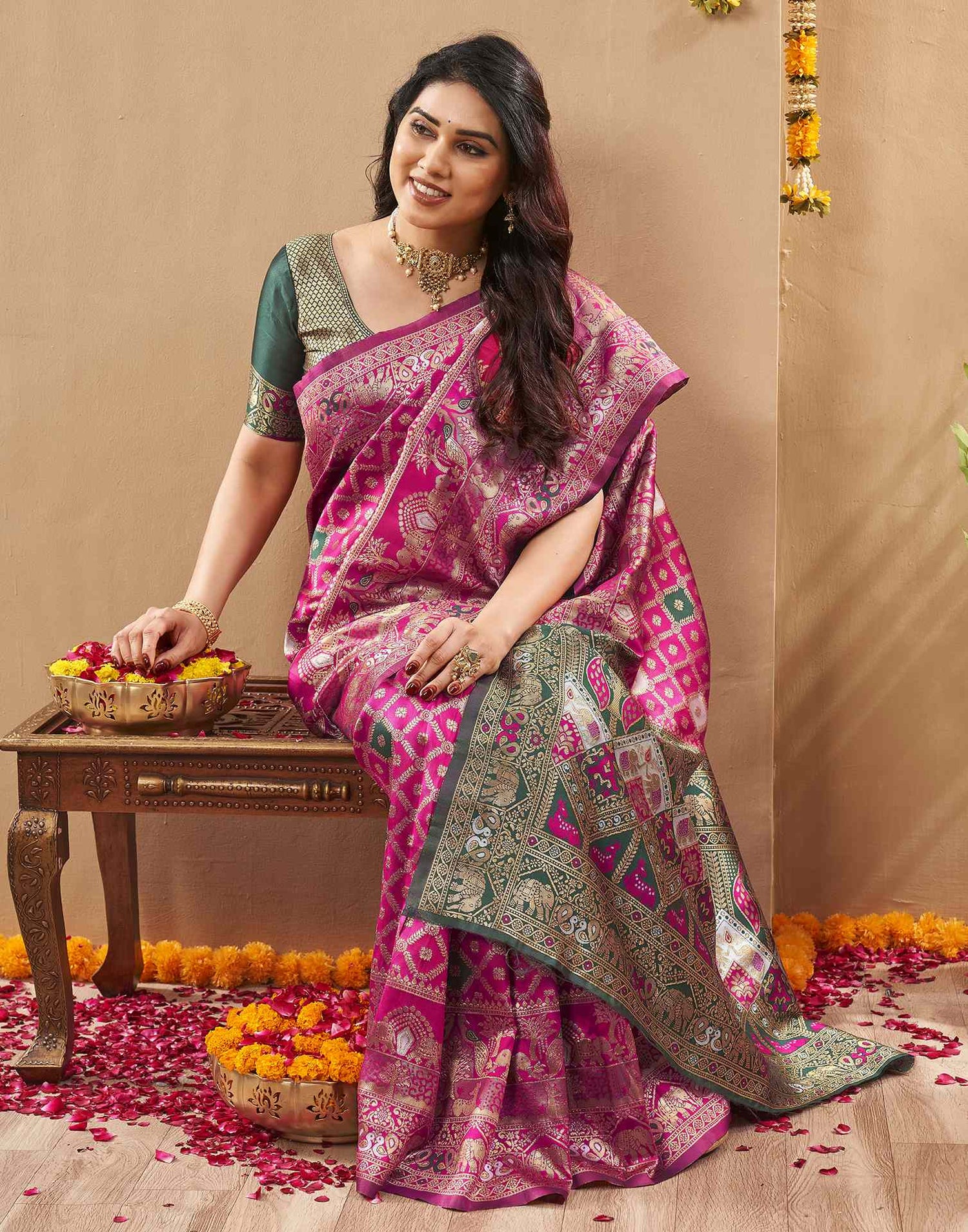 Royal Blue Silk Woven Banarasi Saree