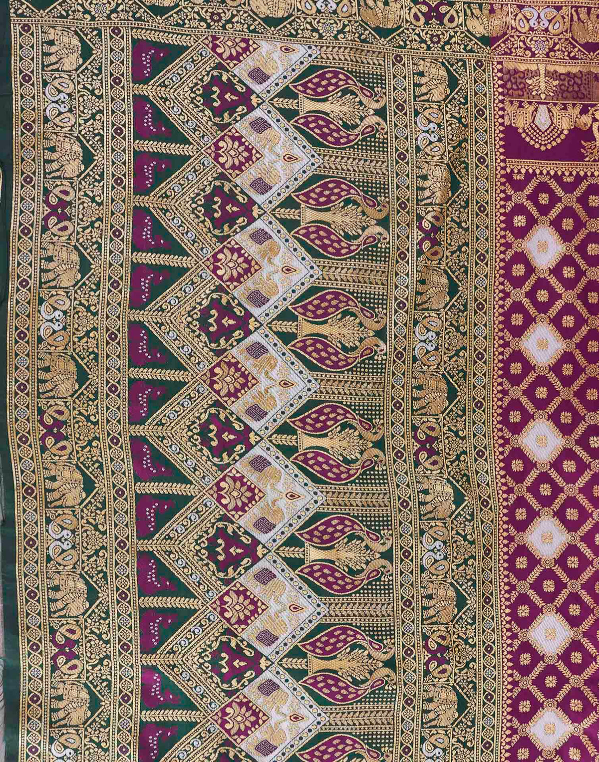 Purple Silk Woven Banarasi Saree