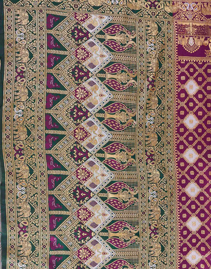 Purple Silk Woven Banarasi Saree