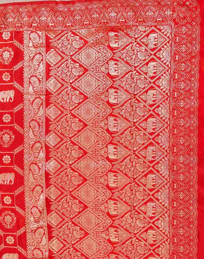 Red Silk Woven Banarasi Saree