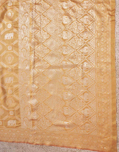 Turmeric Yellow Silk Woven Banarasi Saree