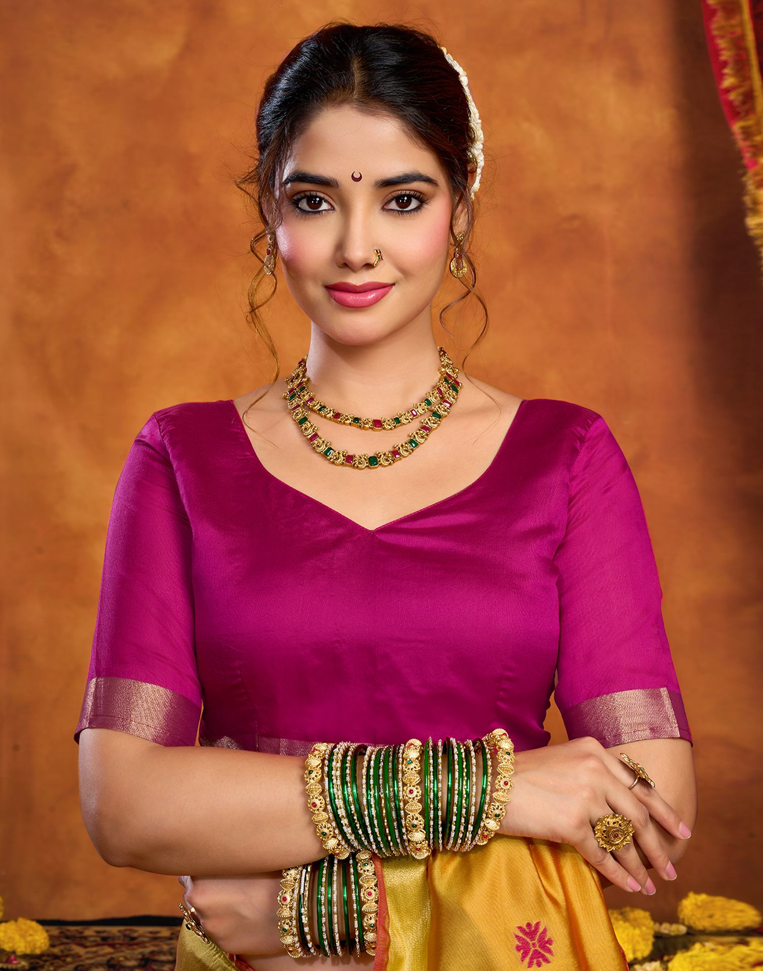 Turmeric Yellow Silk Woven Paithani Saree