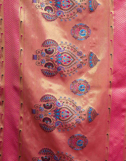 Magenta Silk Woven Paithani Saree