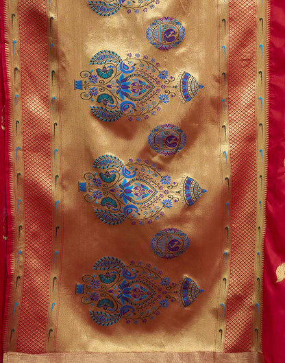 Red Silk Woven Paithani Saree