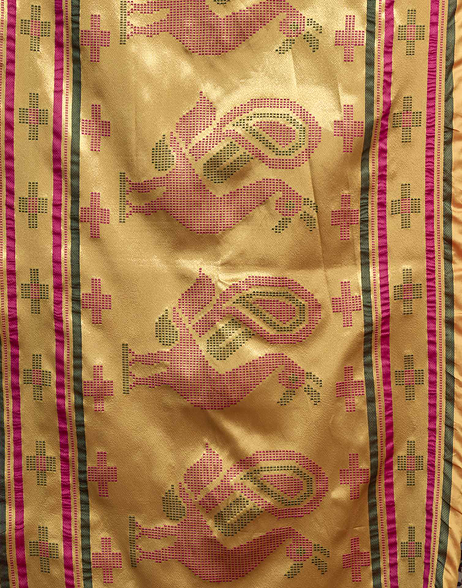 Turmeric Yellow Silk Woven Paithani Saree
