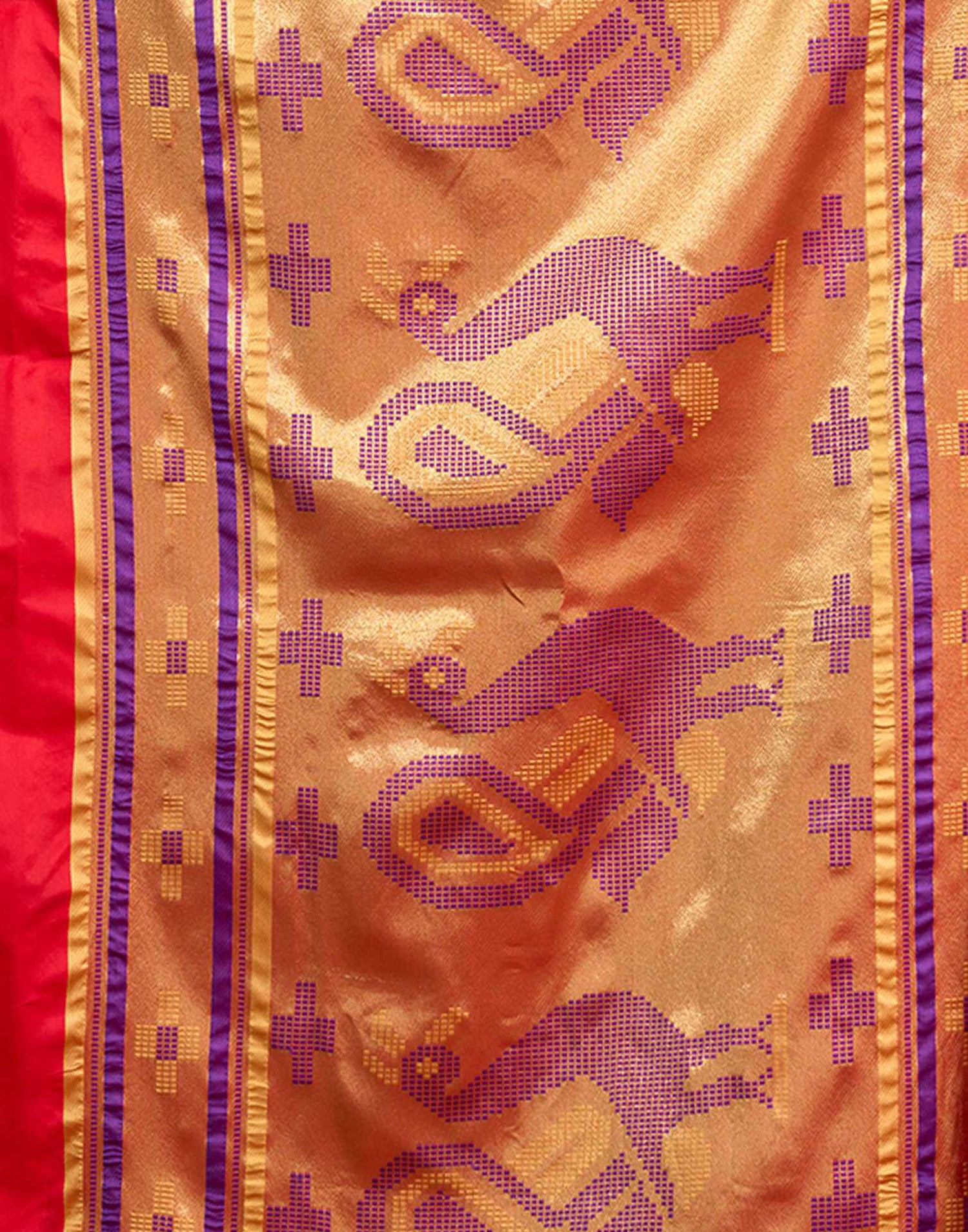 Red Silk Woven Paithani Saree