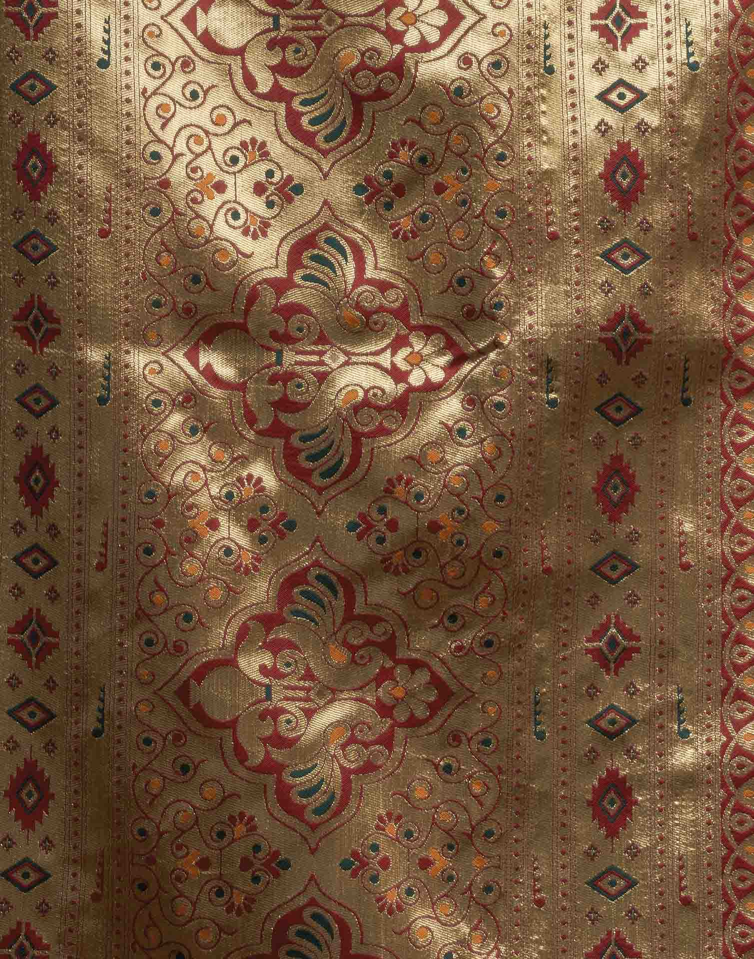 Maroon Silk Woven Paithani Saree