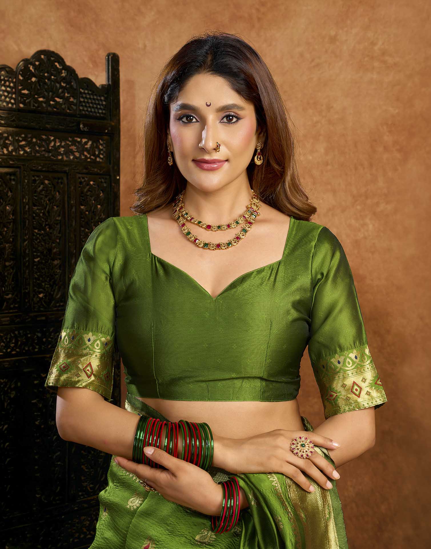Green Silk Woven Paithani Saree