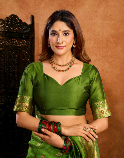 Green Silk Woven Paithani Saree