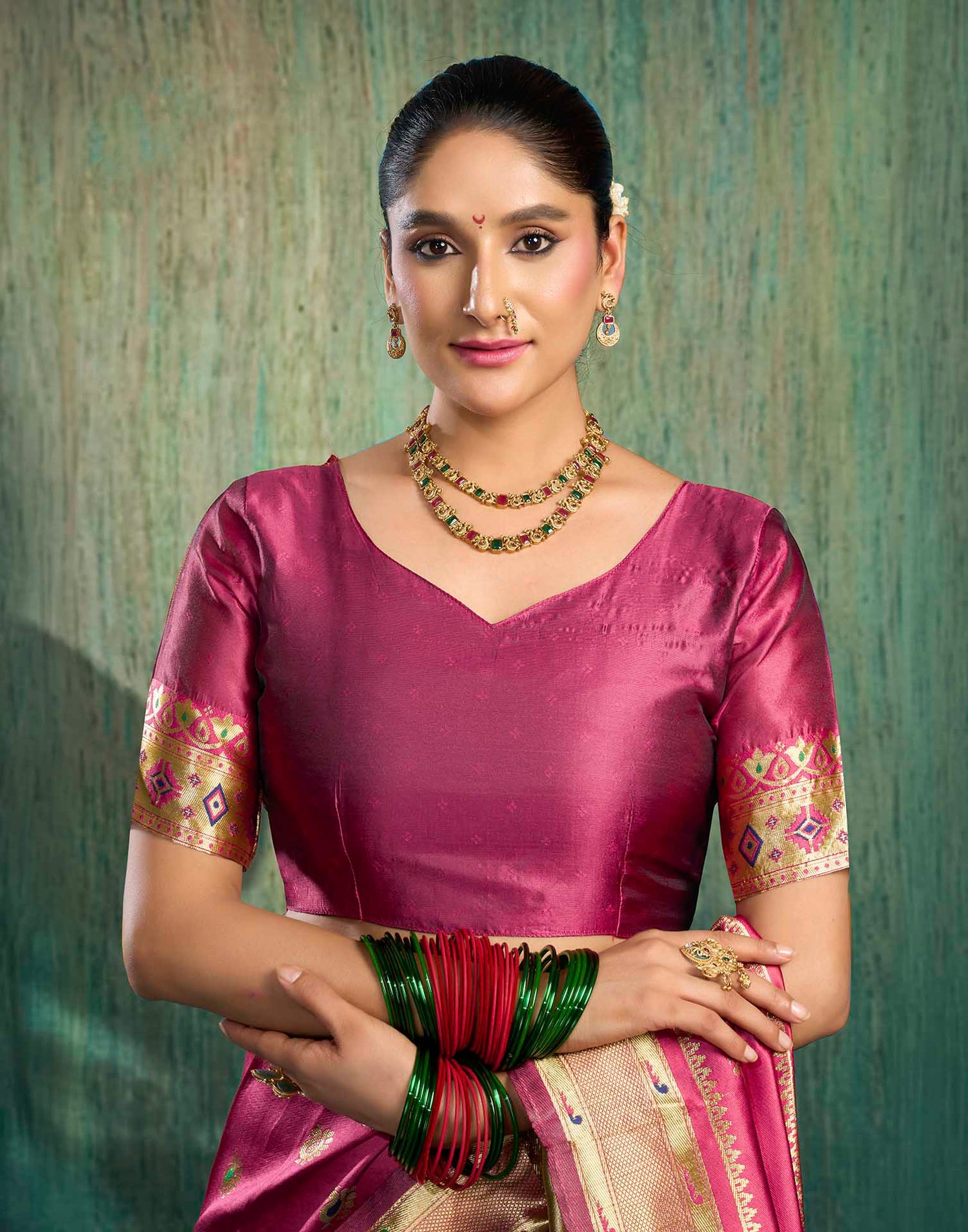 Pink Silk Woven Paithani Saree