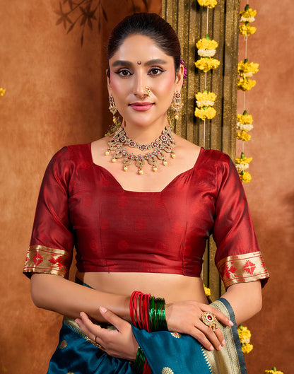 Blue Silk Woven Paithani Saree