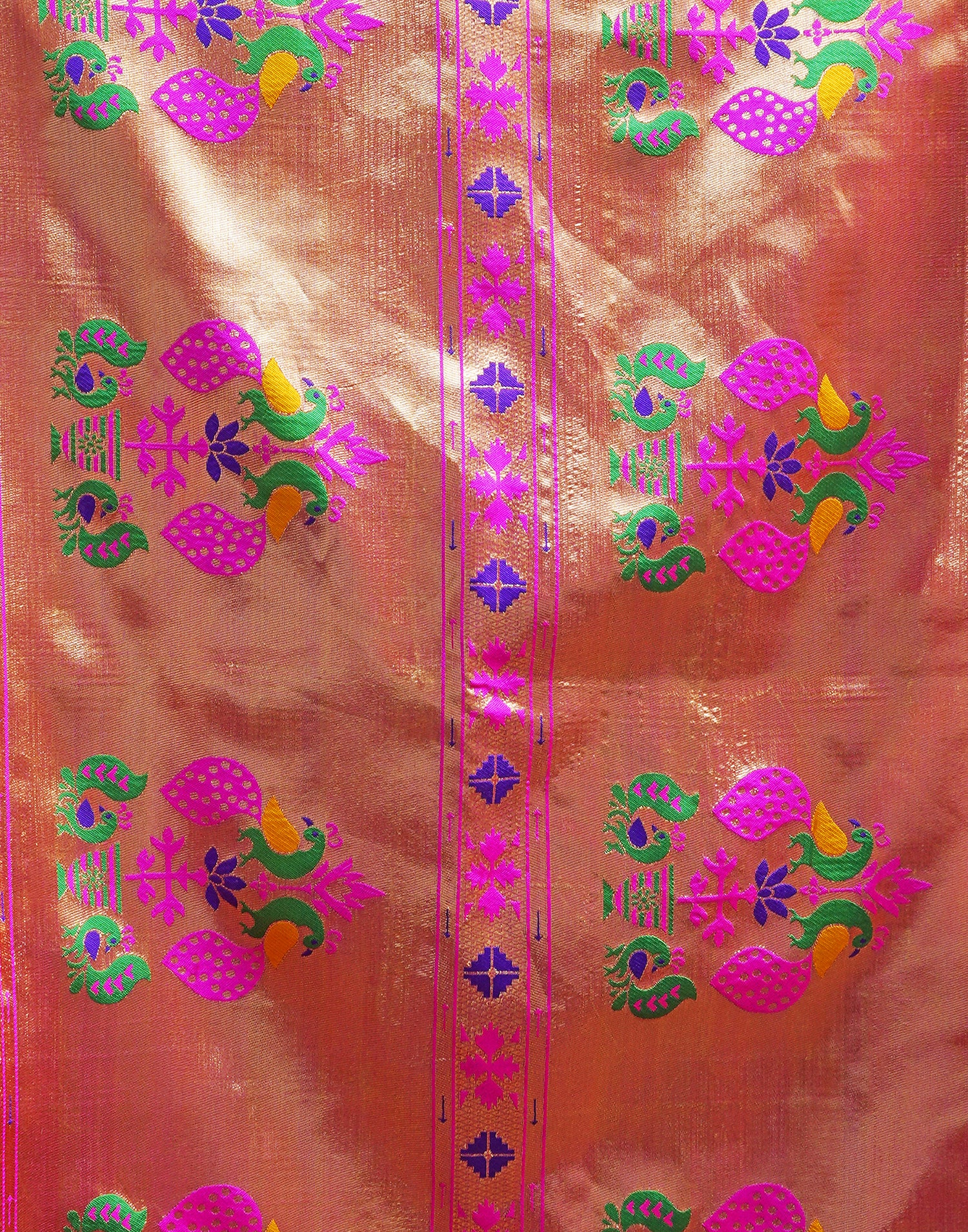 Purple Silk Woven Paithani Saree