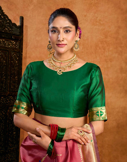 Pink Silk Woven Paithani Saree