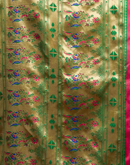 Pink Silk Woven Paithani Saree