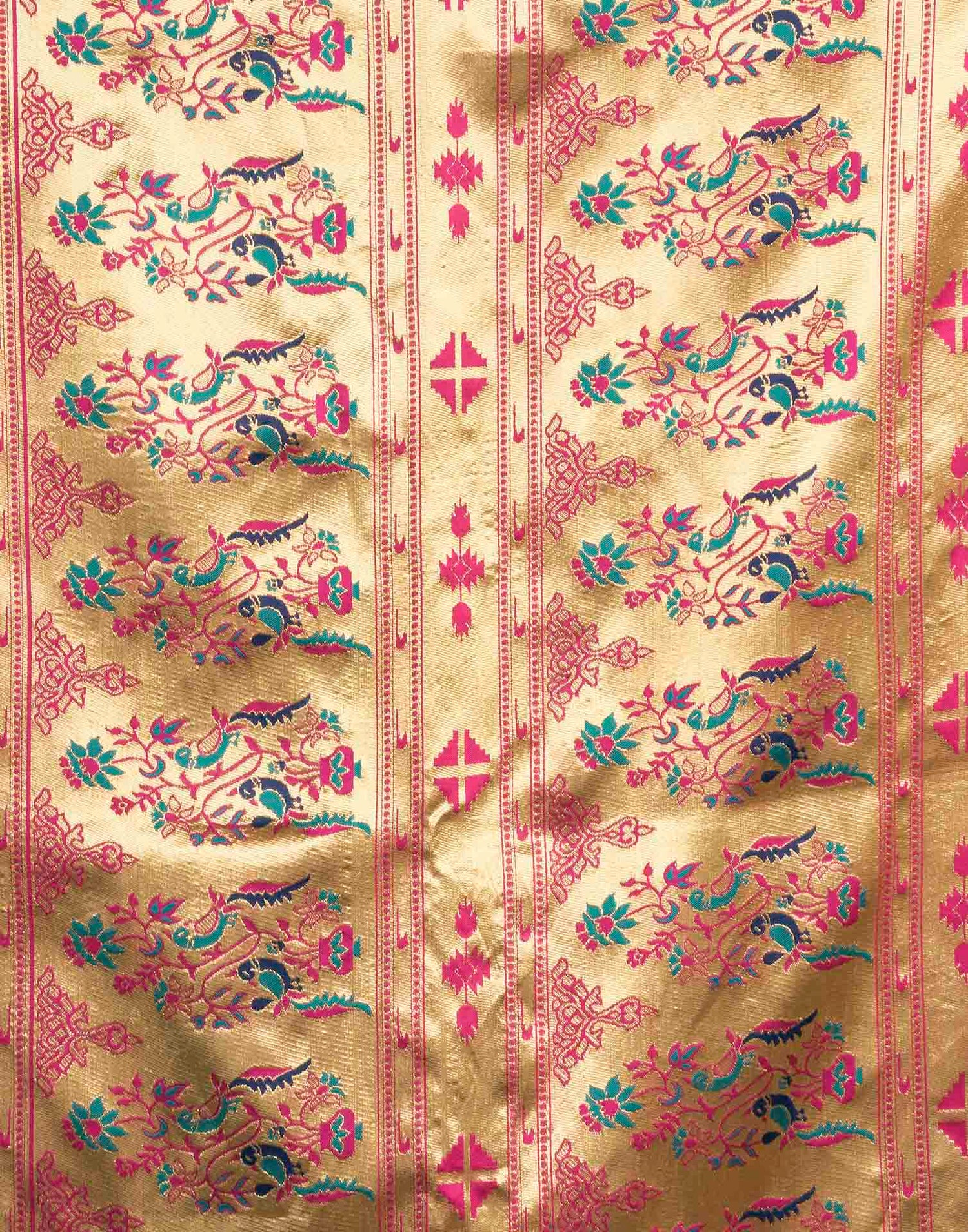 Turquoise Silk Woven Paithani Saree