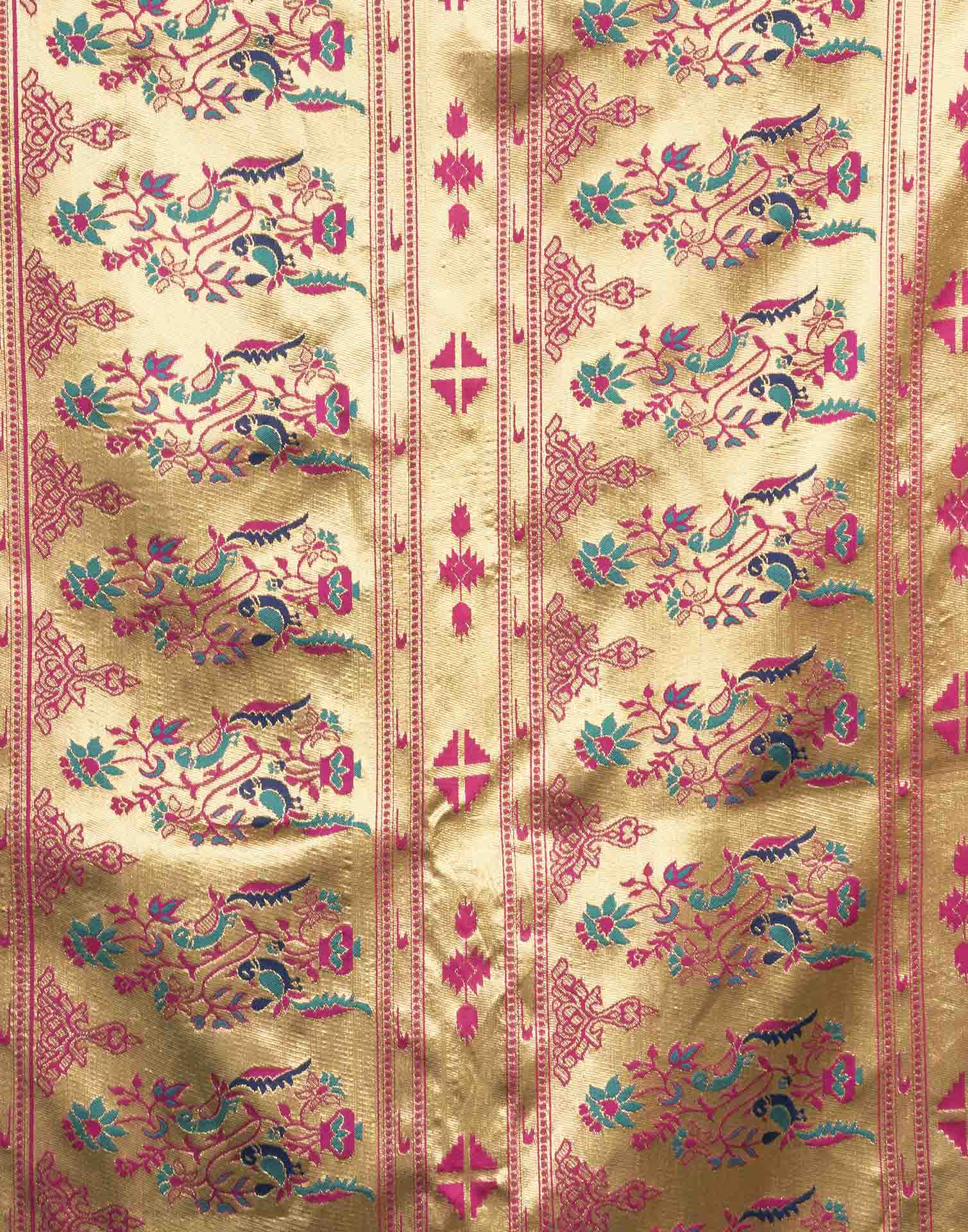 Turquoise Silk Woven Paithani Saree