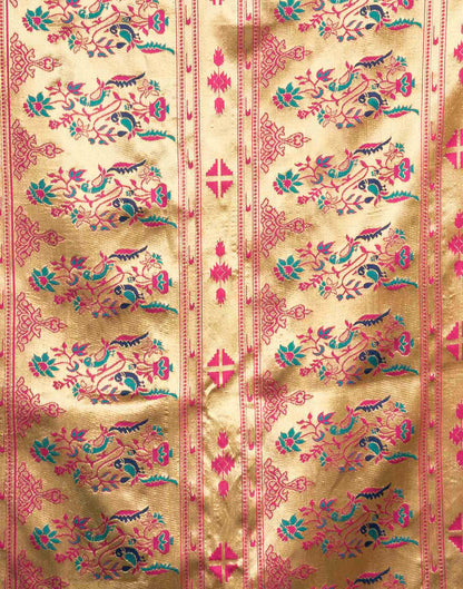 Turquoise Silk Woven Paithani Saree
