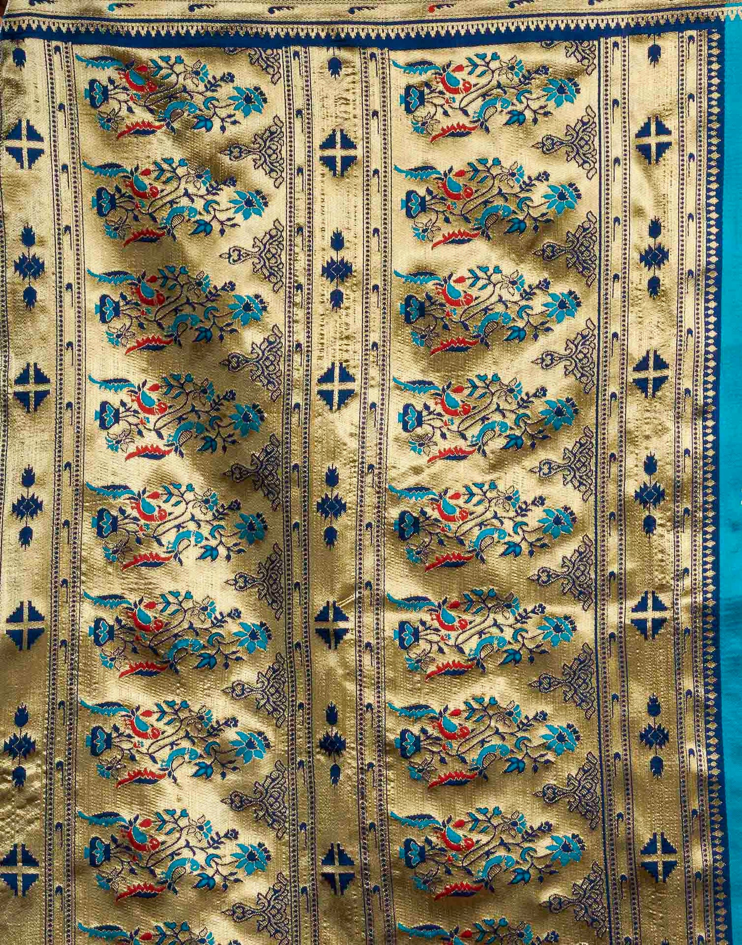 Blue Silk Woven Paithani Saree