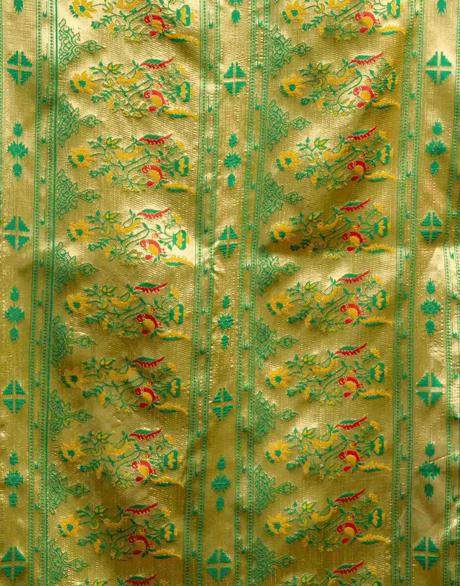 Yellow Silk Woven Paithani Saree